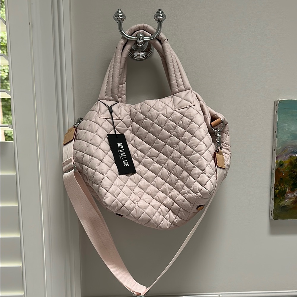 MZ Wallace NWT METRO TOTE DELUX COLOR ROSE perfect for your winter getaway
